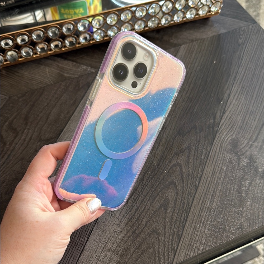 Pink and Blue Slim iPhone Case with MagSafe Compatibility iPhone 16 pro max